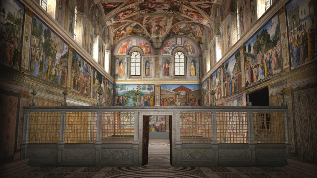 cappella sistina ricostruzione 3D